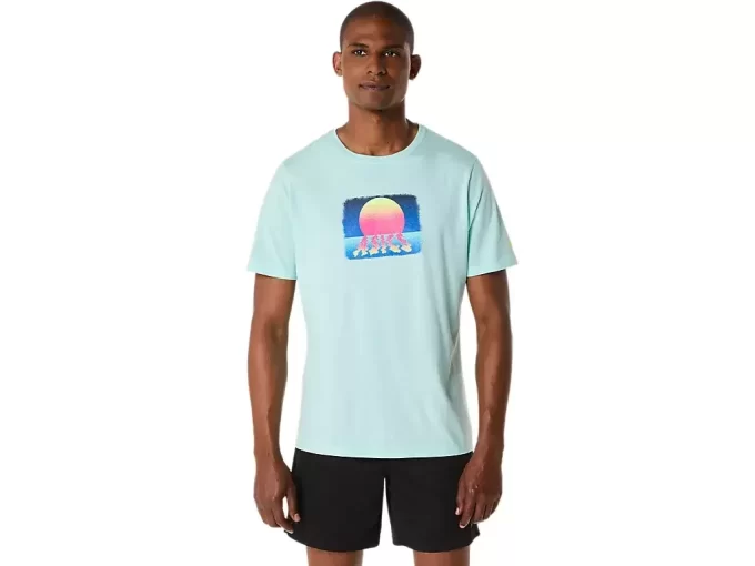 ASICS RETRO SUNSET SHORT SLEEVE TEE ASICS RETRO SUNSET SHORT SLEEVE TEE