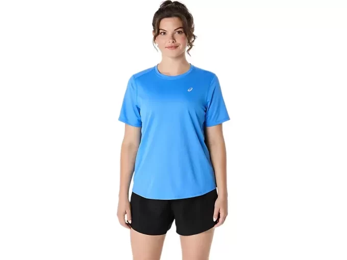 ASICS SILVER SHORT SLEEVE TOP ASICS SILVER SHORT SLEEVE TOP