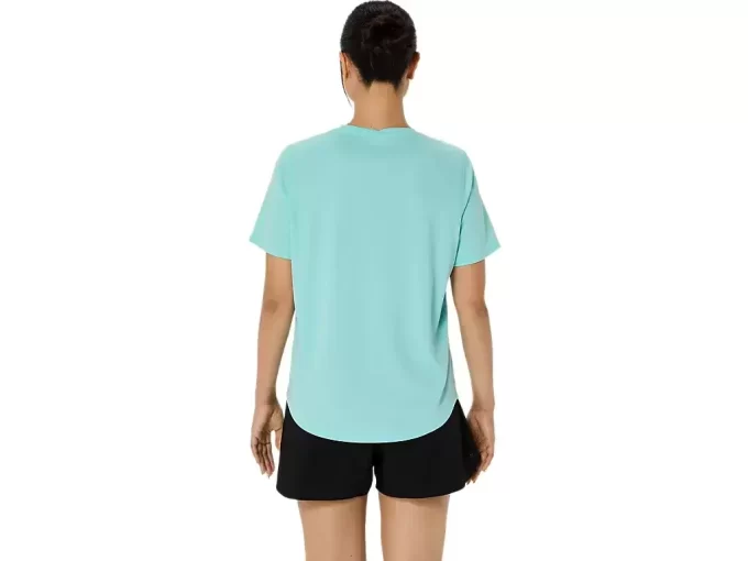 ASICS SILVER SHORT SLEEVE TOP ASICS SILVER SHORT SLEEVE TOP