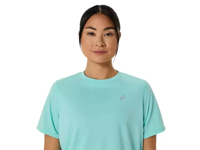 ASICS SILVER SHORT SLEEVE TOP ASICS SILVER SHORT SLEEVE TOP