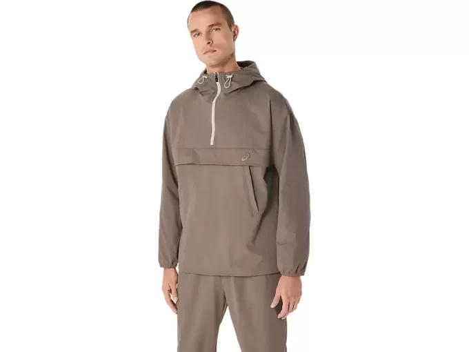 DOUBLE WEAVE RELAXED PULL OVER JACKET DOUBLE WEAVE RELAXED PULL OVER JACKET