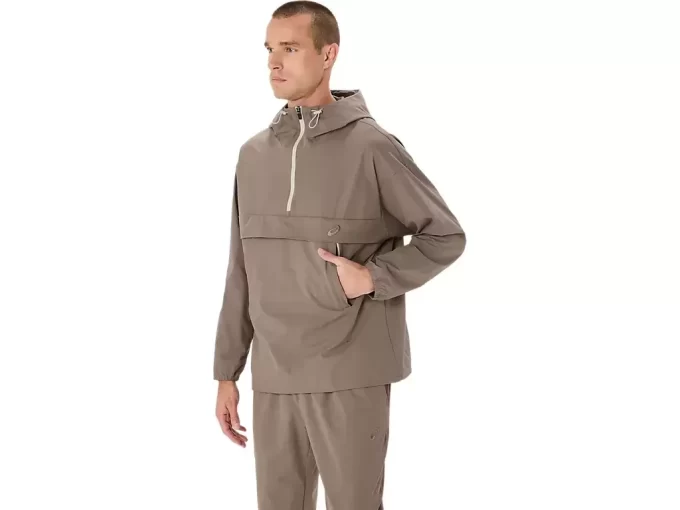 DOUBLE WEAVE RELAXED PULL OVER JACKET DOUBLE WEAVE RELAXED PULL OVER JACKET