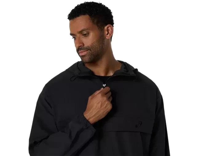 DOUBLE WEAVE RELAXED PULL OVER JACKET DOUBLE WEAVE RELAXED PULL OVER JACKET