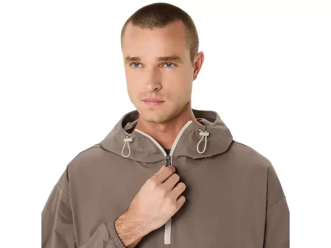 DOUBLE WEAVE RELAXED PULL OVER JACKET DOUBLE WEAVE RELAXED PULL OVER JACKET