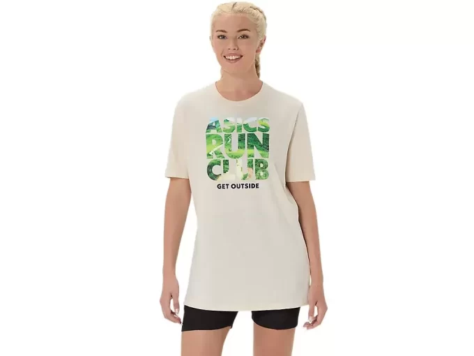 UNISEX ASICS RUN OUTSIDE CLUB SHORT SLEEVE TEE UNISEX ASICS RUN OUTSIDE CLUB SHORT SLEEVE TEE