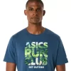 UNISEX ASICS RUN OUTSIDE CLUB SHORT SLEEVE TEE UNISEX ASICS RUN OUTSIDE CLUB SHORT SLEEVE TEE