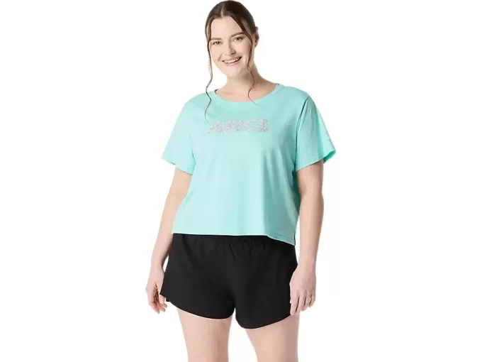 WOMEN’S ASICS DAISY CROP SHORT SLEEVE TOP WOMEN’S ASICS DAISY CROP SHORT SLEEVE TOP