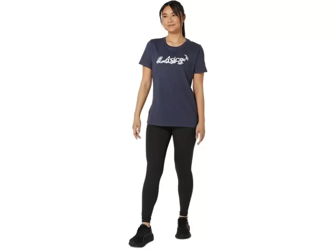 WOMEN’S ASICS FLORAL SLOGAN SHORT SLEEVE TEE WOMEN’S ASICS FLORAL SLOGAN SHORT SLEEVE TEE