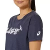 WOMEN’S ASICS FLORAL SLOGAN SHORT SLEEVE TEE WOMEN’S ASICS FLORAL SLOGAN SHORT SLEEVE TEE
