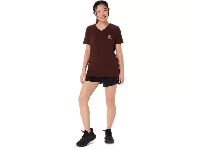 WOMEN’S ASICS NATURE V-NECK SHORT SLEEVE TEE WOMEN’S ASICS NATURE V-NECK SHORT SLEEVE TEE