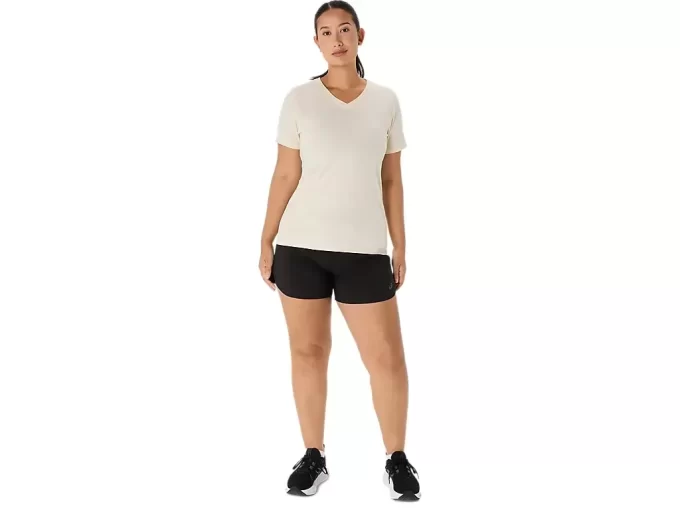 WOMEN’S ASICS NATURE V-NECK SHORT SLEEVE TEE WOMEN’S ASICS NATURE V-NECK SHORT SLEEVE TEE