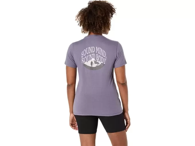 WOMEN’S ASICS NATURE V-NECK SHORT SLEEVE TEE WOMEN’S ASICS NATURE V-NECK SHORT SLEEVE TEE