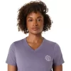WOMEN’S ASICS NATURE V-NECK SHORT SLEEVE TEE WOMEN’S ASICS NATURE V-NECK SHORT SLEEVE TEE