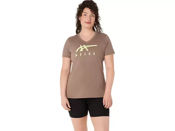 WOMEN’S ASICS STRIPES V-NECK WOMEN’S ASICS STRIPES V-NECK