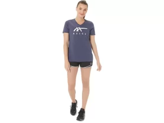 WOMEN’S ASICS STRIPES V-NECK