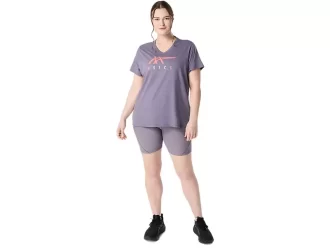 WOMEN’S ASICS STRIPES V-NECK