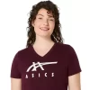 WOMEN’S ASICS STRIPES V-NECK WOMEN’S ASICS STRIPES V-NECK