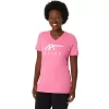 WOMEN’S ASICS STRIPES V-NECK WOMEN’S ASICS STRIPES V-NECK