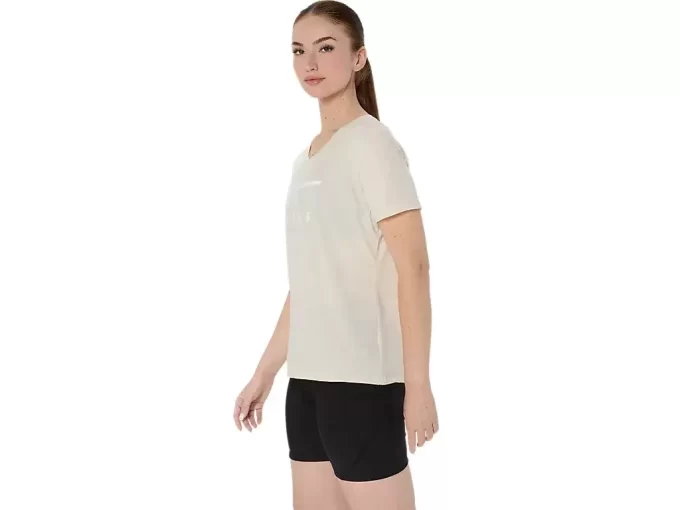 WOMEN’S ASICS STRIPES V-NECK WOMEN’S ASICS STRIPES V-NECK