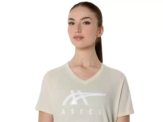 WOMEN’S ASICS STRIPES V-NECK WOMEN’S ASICS STRIPES V-NECK