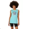 WOMEN’S ASICS SUN IN THE SKY SLOGAN MUSCLE TEE WOMEN’S ASICS SUN IN THE SKY SLOGAN MUSCLE TEE