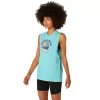 WOMEN’S ASICS SUN IN THE SKY SLOGAN MUSCLE TEE WOMEN’S ASICS SUN IN THE SKY SLOGAN MUSCLE TEE