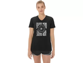 WOMEN’S SUNFLOWER SLOGAN V-NECK