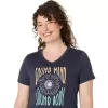 WOMEN’S SUNFLOWER SLOGAN V-NECK WOMEN’S SUNFLOWER SLOGAN V-NECK